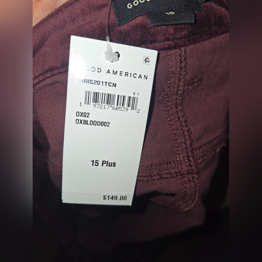 NWT Good American Velvet Mini Skirt - Picture 6 of 8